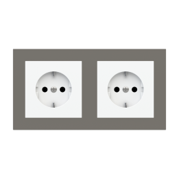 Rectangular Plate 71 (Form/Flank/NF) (80x151) 2 windows (45x45)+(45x45) Fenix NTM Grey London