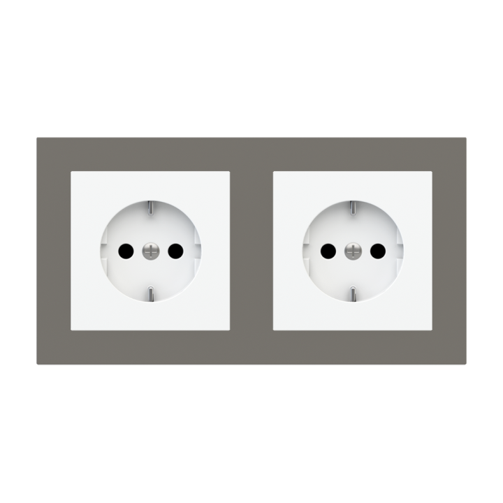 Rectangular Plate 71 (Form/Flank/NF) (80x151) 2 windows (45x45)+(45x45) Fenix NTM Grey London