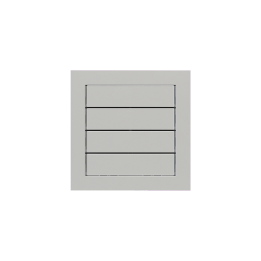 kit 1 rocker 71 serie horizontal rectangular (60X15) with symbols Silver Plastic
