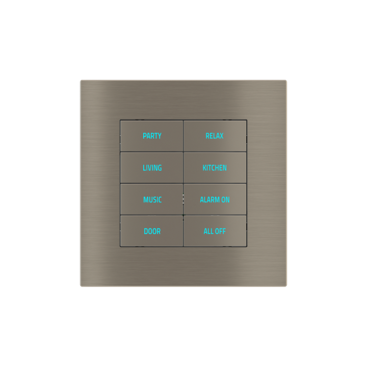 Square Plate Surface (71/20Venti) (98x98) 1 window (60x60) Metal Nickel