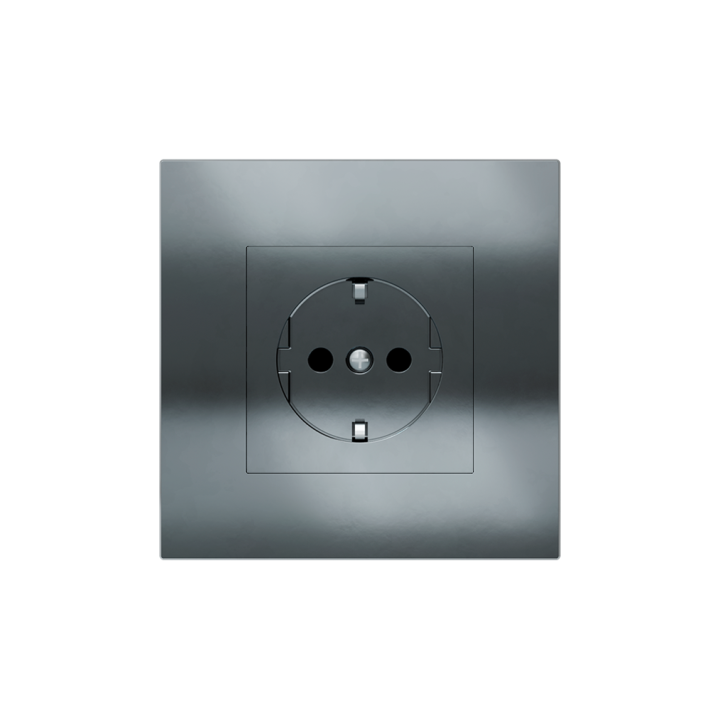 Square Plate Surface (71/20Venti) (98x98) 1 window (55x55) Metal HT Black