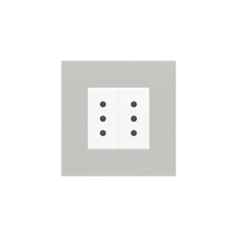 Square Plate Deep (FF/71/20Venti) (87x87) 1 window (45x45) Plastic Silver