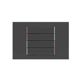 kit 4 rockers 71 serie horizontal rectangular (60X15) Fenix NTM Grey Bromine