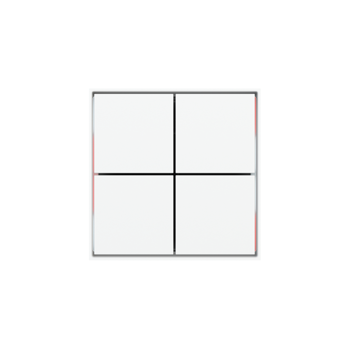Ekinex накладка Form/Flank/NF 40x40 mm Pure white пластик EK-TQQ-GAR-