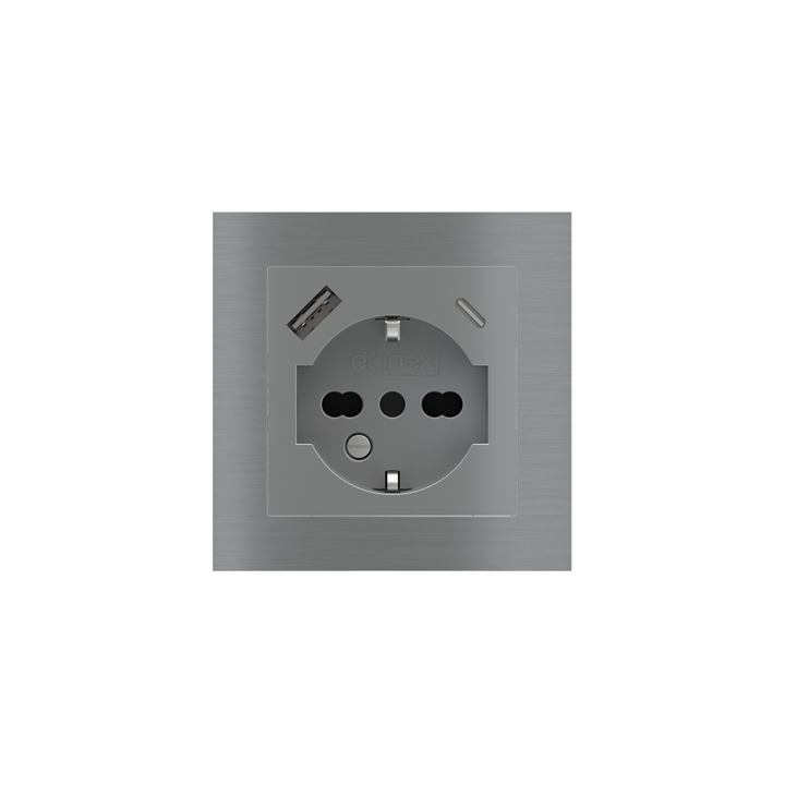Ekinex накладка Form/Flank/NF 80x80 mm титан металл EK-PQG-GBS