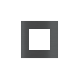 Square Plate 71 (Form/Flank/NF) (80x80) 1 window (45x45) Metal Carbon