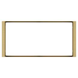 Rectangular Frame FF Flank (80x165) 2 Windows Metal Brass