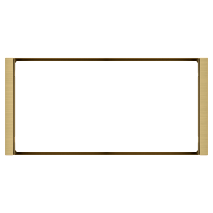 Rectangular Frame FF Flank (80x165) 2 Windows Metal Brass