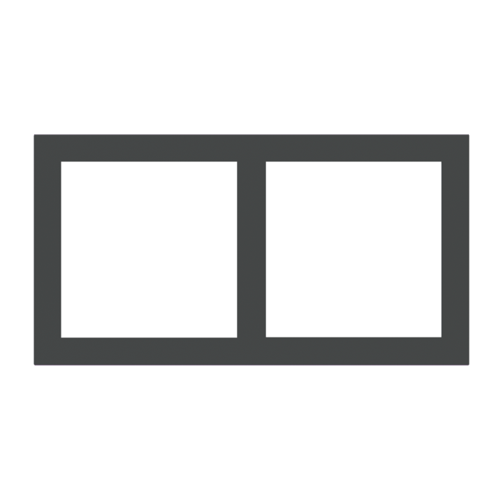 kit 4 rockers 71 serie horizontal rectangular (60X15) Metal Carbon