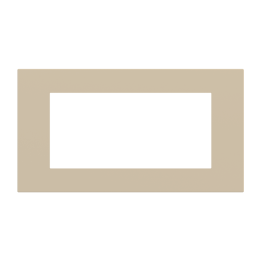 Rectangular magnetic plate (112x52 mm window) Proxima series Metal Beige Luxor