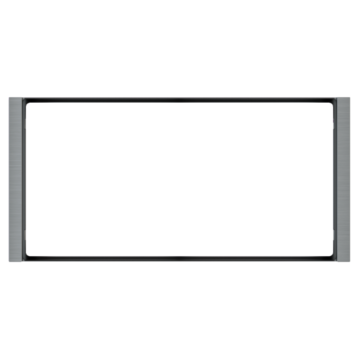 Rectangular Frame FF Flank (80x165) 2 Windows Metal Titanium