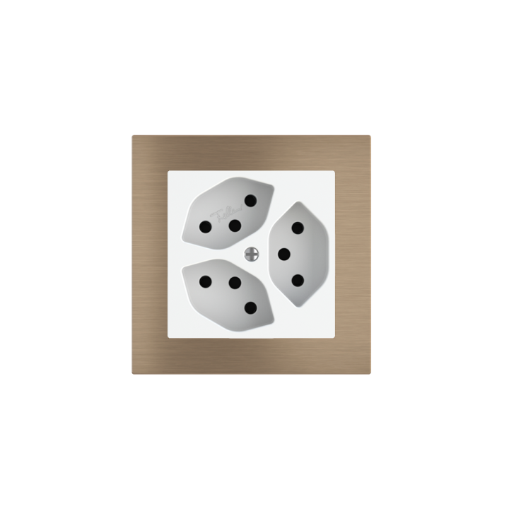 Square magnetic plate (60x60 mm window) Proxima series Metal Dark Chocolate