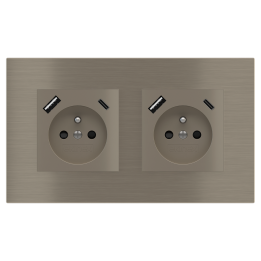 Rectangular Plate Surface (71/20Venti) (98x168) 2 windows (55x55)+(55x55) Metal Nickel
