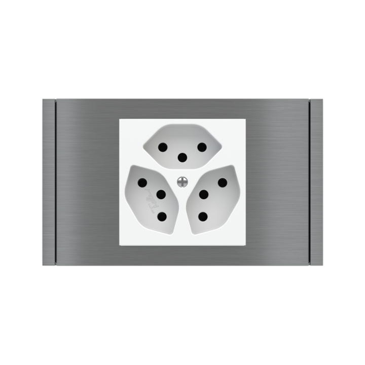 Rectangular Plate 71 (Form/Flank/NF) (80x121) 1 window (60x60) Metal Titanium
