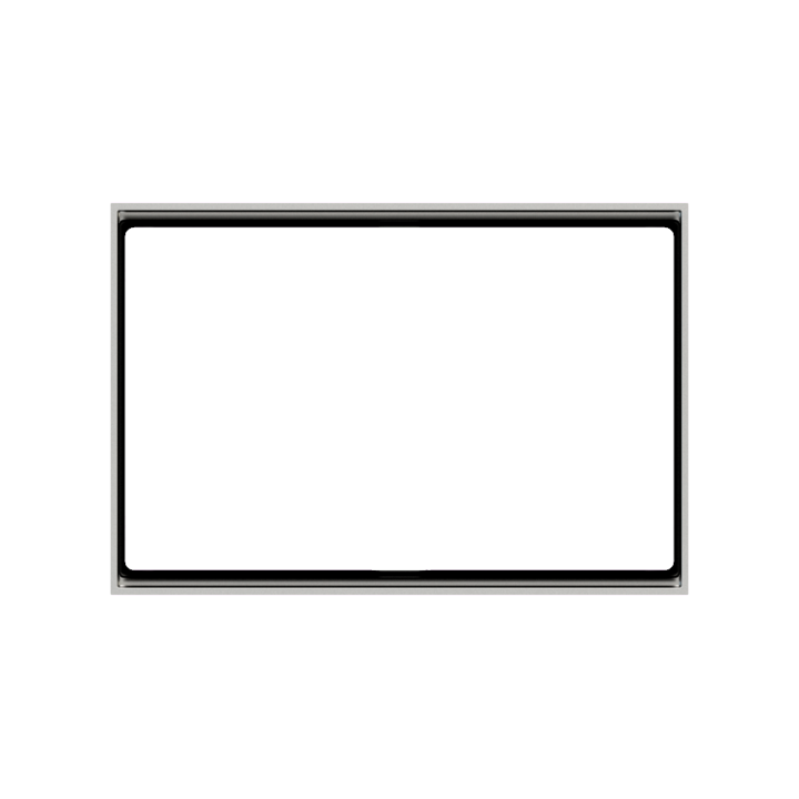 Rectangular Frame FF Form (86x126) Silver Plastic
