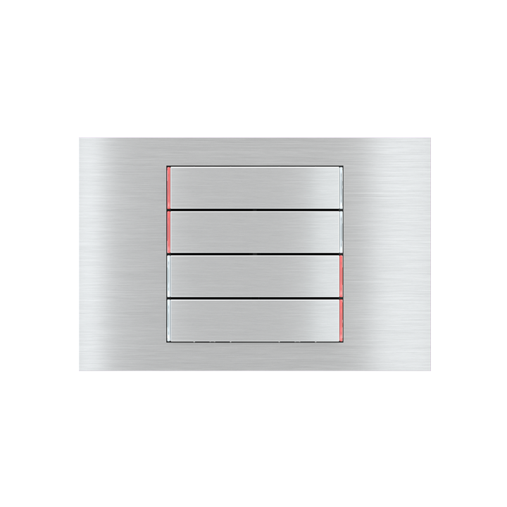 kit 4 rockers 71 serie horizontal rectangular (60X15) Metal Alluminium