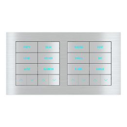 Rectangular Plate Deep (FF/71/20Venti) (87x158) 2 windows (60x60)+(60x60) Metal Alluminium