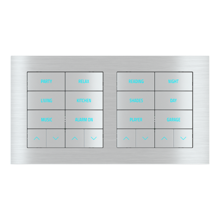 Rectangular Plate Deep (FF/71/20Venti) (87x158) 2 windows (60x60)+(60x60) Metal Alluminium