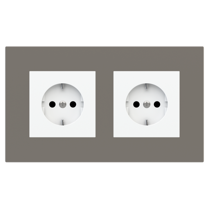 Rectangular Plate Surface (71/20Venti) (98x168) 2 windows (45x45)+(45x45) Fenix NTM Grey London
