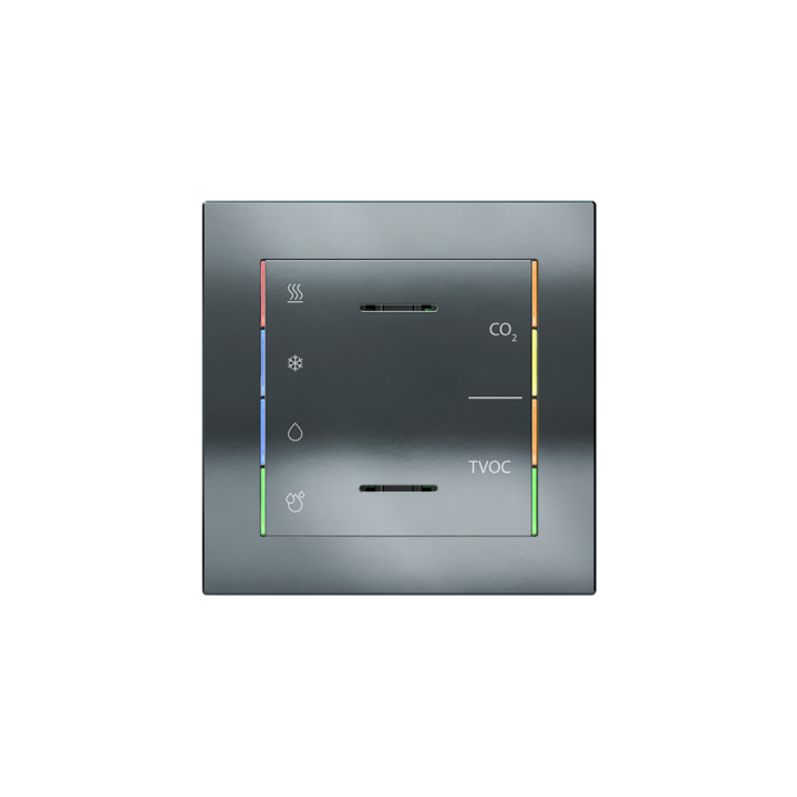 Multisensor Cover ES2 with symbols 71 Serie (60X60) Metal HT Black