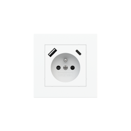 Ekinex накладка 20venti 87x87 mm Pure white пластик EK-DQG-GAR