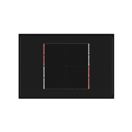 kit 4 rockers 71 serie Square (30X30) Black Plastic