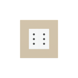 Square Plate Deep (FF/71/20Venti) (87x87) 1 window (45x45) Fenix NTM Beige Luxor