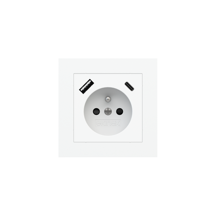 Ekinex накладка Form/Flank/NF 80x80 mm Pure white пластик EK-PQG-GAR