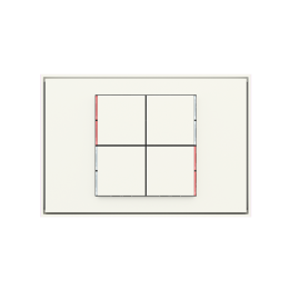 kit 4 rockers 71 serie Square (30X30) White Plastic