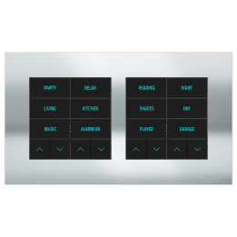 Rectangular Plate Surface (71/20Venti) (98x168) 2 windows (60x60)+(60x60) Metal HT Chrome