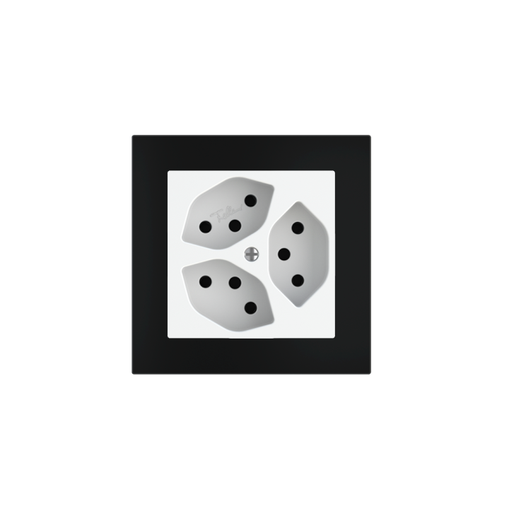Square magnetic plate (60x60 mm window) Proxima series Metal Insense Black