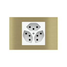 Rectangular Plate Deep (FF/71/20Venti) (87x128) 1 window (60x60) Metal Brass