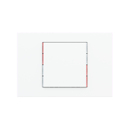 kit 1 rocker 71 serie Square (60X60) Pure white Plastic