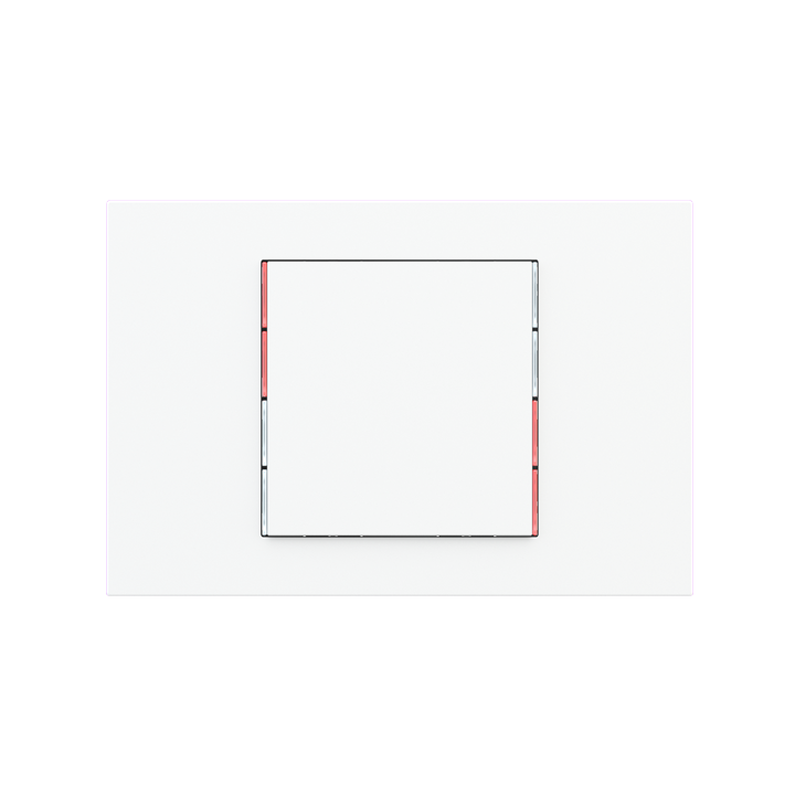 kit 1 rocker 71 serie Square (60X60) Pure white Plastic