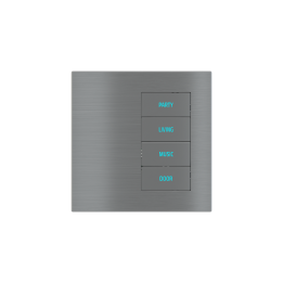 Square Plate Deep (20Venti) (87x87) 1 window (30x60) Metal Titanium