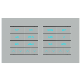 Rectangular Plate Surface (71/20Venti) (98x168) 2 windows (60x60)+(60x60) Fenix NTM Grey Ephesus