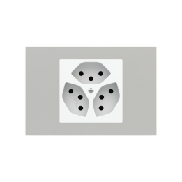 Rectangular Plate Deep (FF/71/20Venti) (87x128) 1 window (60x60) Silver Plastic