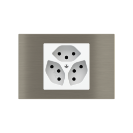 Rectangular Plate Deep (FF/71/20Venti) (87x128) 1 window (60x60) Metal Nickel