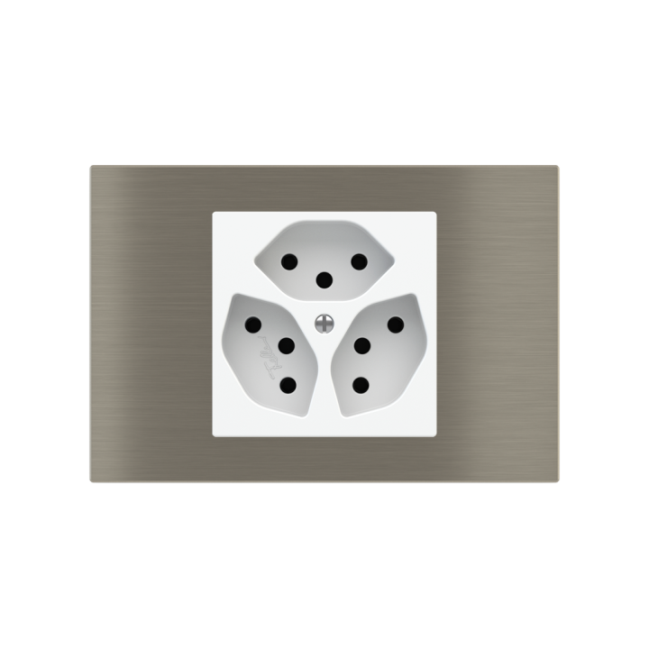Rectangular Plate Deep (FF/71/20Venti) (87x128) 1 window (60x60) Metal Nickel
