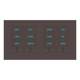 Rectangular Plate Deep (FF/71/20Venti) (87x158) 2 windows (60x60)+(60x60) Fenix NTM Cocoa Orinoco