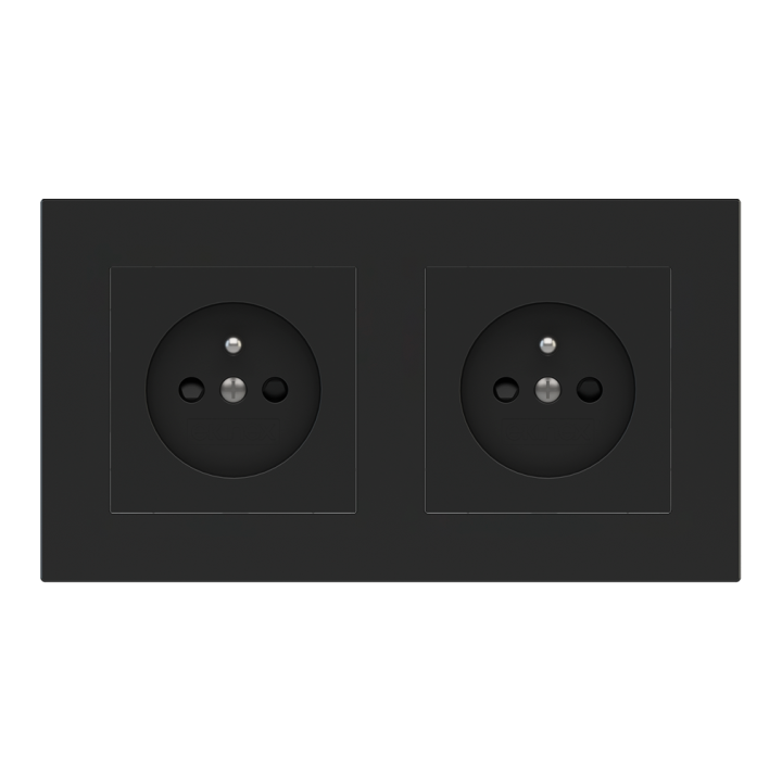 Ekinex накладка 20venti 87x158 mm Black Ingo Fenix NTM EK-D2P-FNI