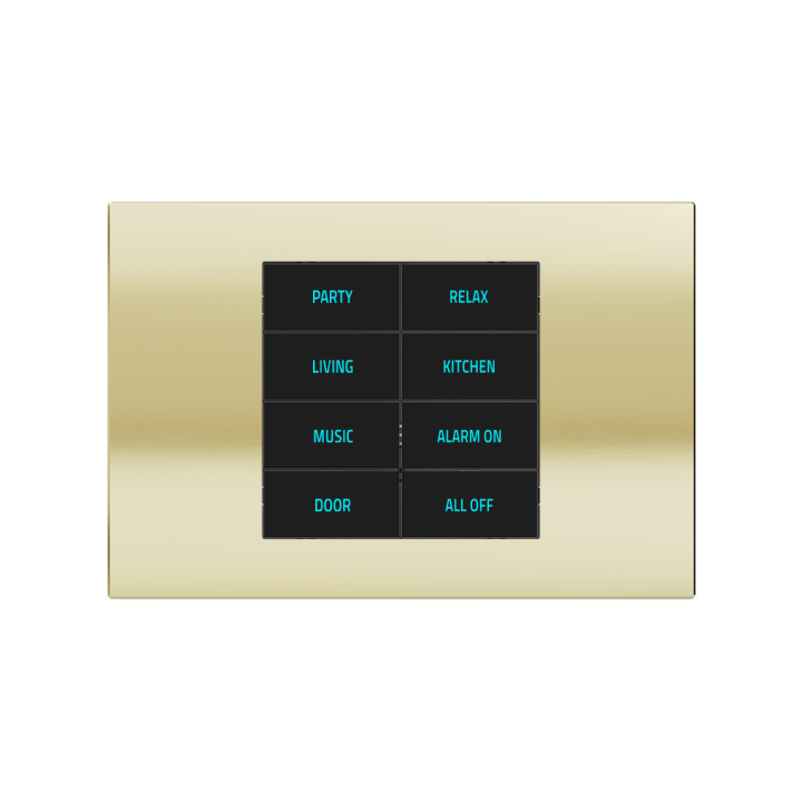 Rectangular Plate Deep (FF/71/20Venti) (87x128) 1 window (45x68) Metal HT Champagne