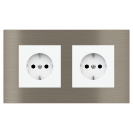 Rectangular Plate Surface (71/20Venti) (98x168) 2 windows (45x45)+(45x45) Metal Nickel