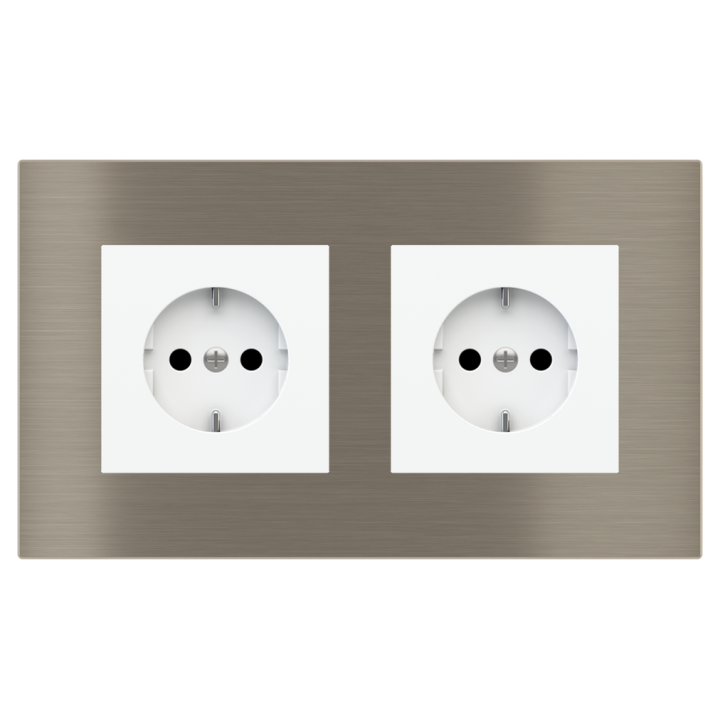 Rectangular Plate Surface (71/20Venti) (98x168) 2 windows (45x45)+(45x45) Metal Nickel