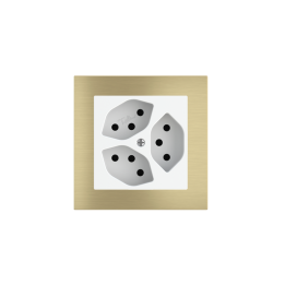 Square magnetic plate (60x60 mm window) Proxima series Metal Brass