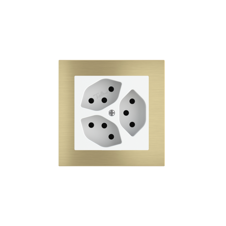 Square magnetic plate (60x60 mm window) Proxima series Metal Brass
