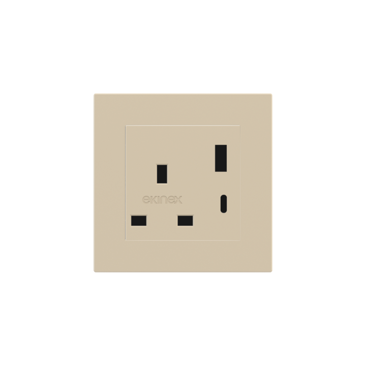 Ekinex розетка 55x55 mm бежевый Fenix NTM EK-PSC-UK-USB-FBL
