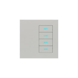Square Plate Deep (20Venti) (87x87) 1 window (30x60) Plastic Silver
