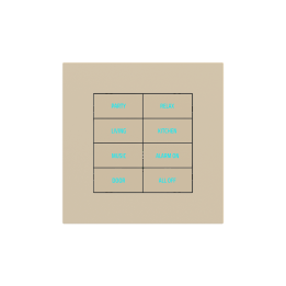 Square Plate Surface (71/20Venti) (98x98) 1 window (60x60) Fenix NTM Beige Luxor