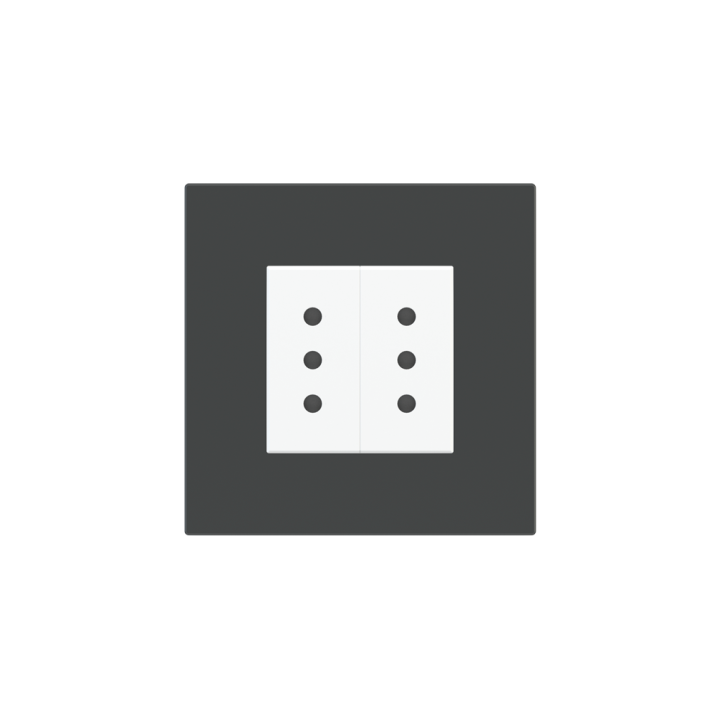 Square Plate Deep (FF/71/20Venti) (87x87) 1 window (45x45) Fenix NTM Grey Bromine